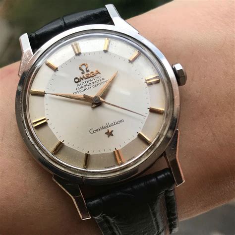 omega pie pan for sale|1962 omega constellation dog leg lugs.